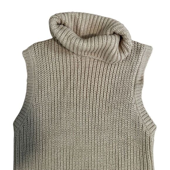 Zara Oversized Turtleneck Sleeveless Sweater - Picture 3 of 4